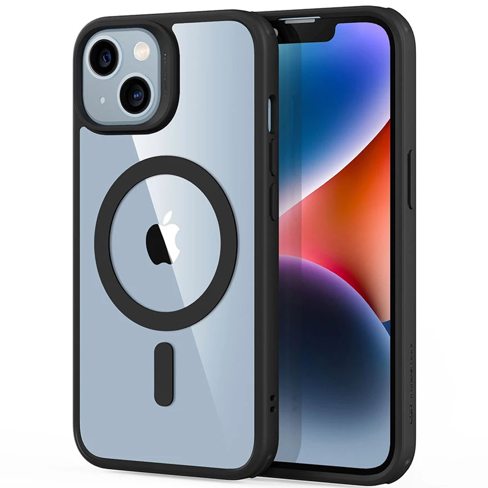 ESR Калъф Classic Hybrid iPhone 15, MagSafe /прозрачно + черно/