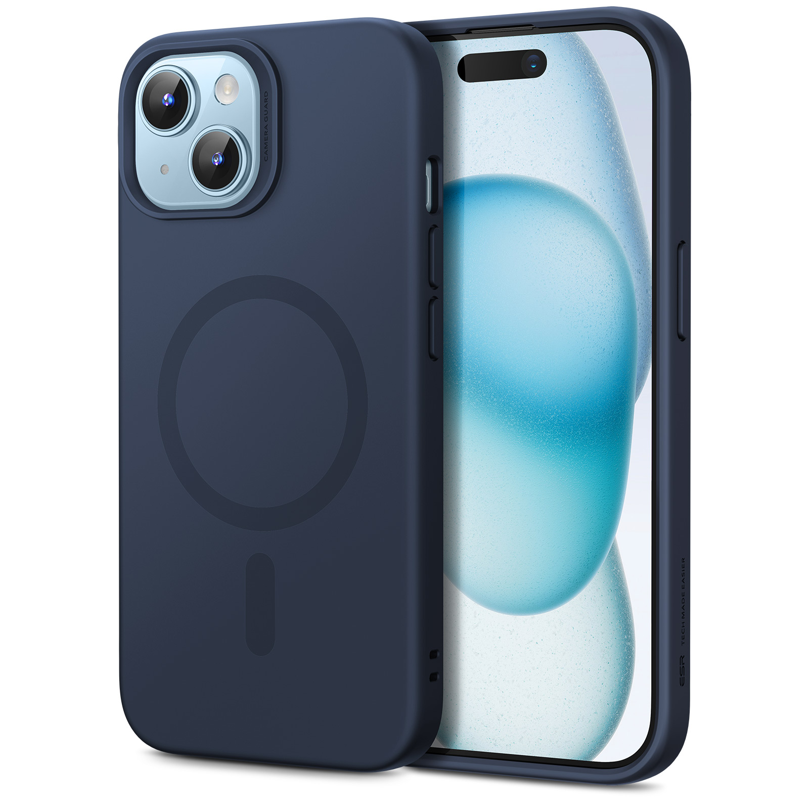 ESR Калъф Cloud Soft iPhone 15, MagSafe /тъмно син/
