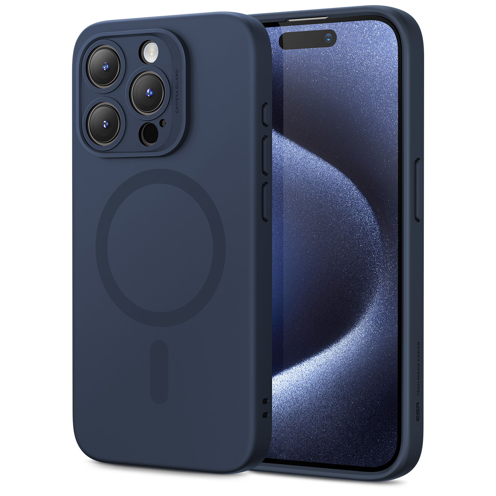ESR Калъф Cloud Soft iPhone 15 Pro Max, MagSafe /тъмно син/