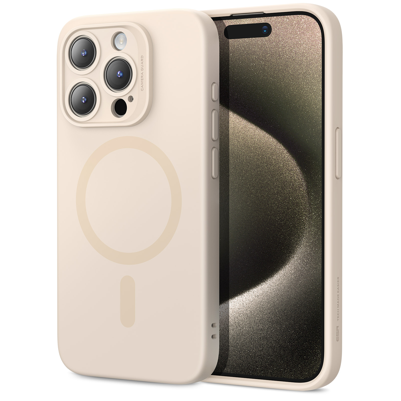 ESR Калъф Cloud Soft iPhone 15 Pro Max, MagSafe /телесен/