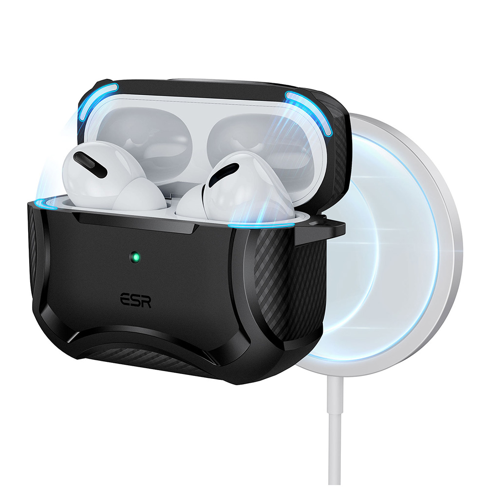 ESR TWS Case Cyber Armor Tough AirPods Pro, MagSafe /black/