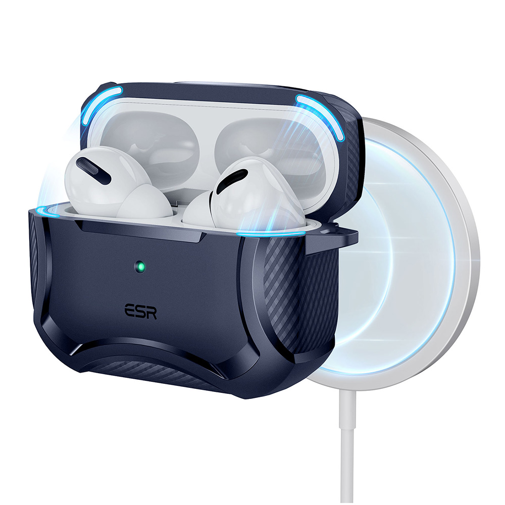 Калъф за слушалки ESR Cyber Armor Tough AirPods Pro, MagSafe /син/