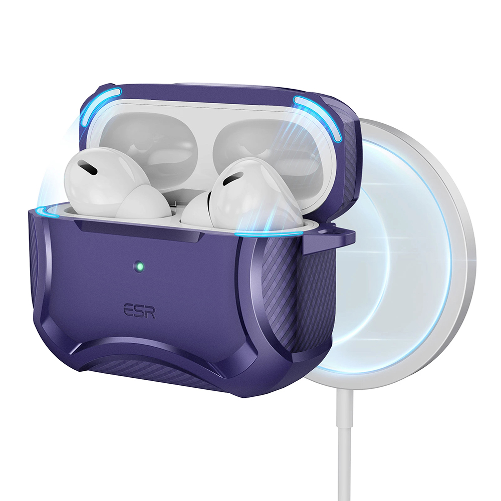 Калъф за слушалки ESR Cyber Armor Tough AirPods Pro, MagSafe /лилав/