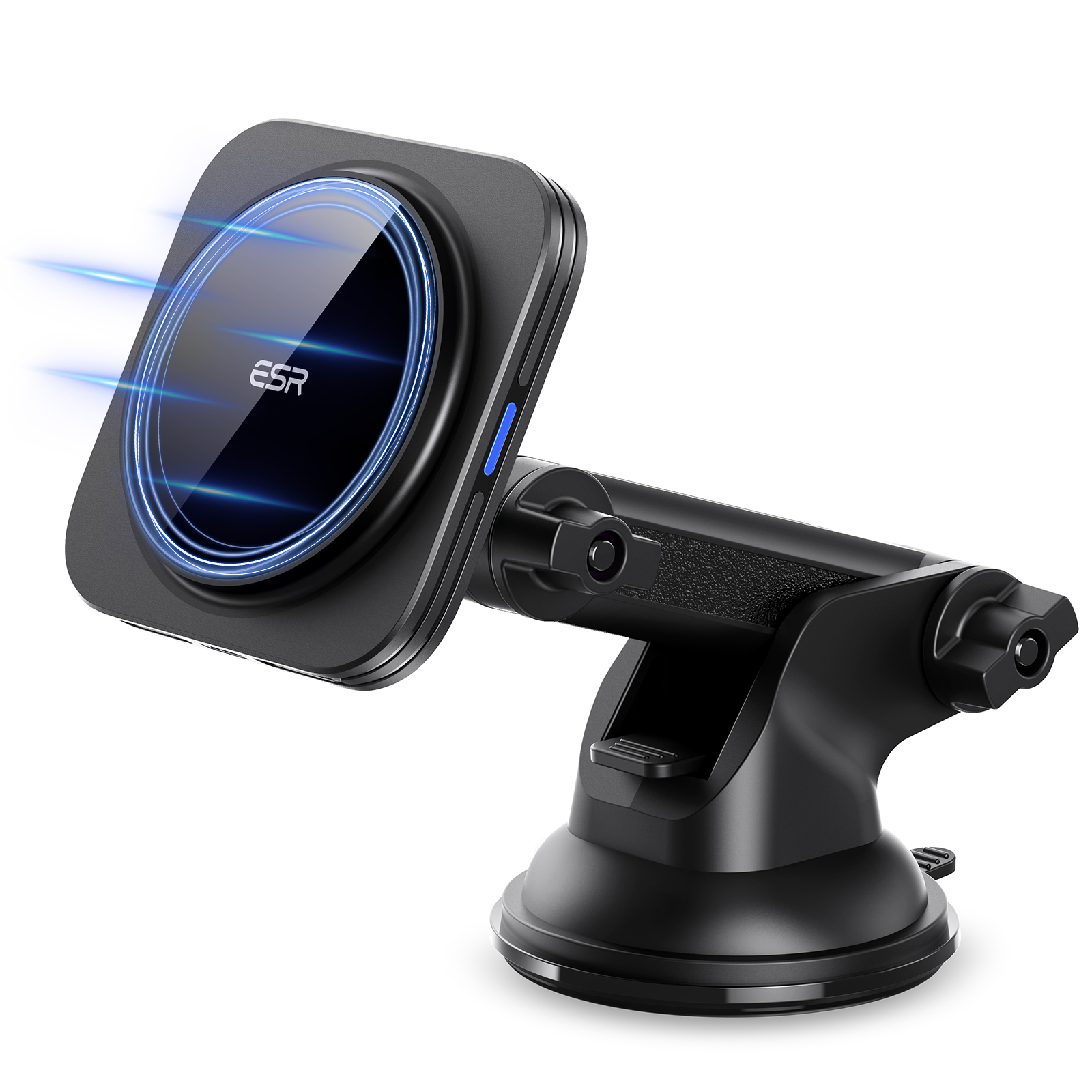 ESR Холдер HaloLock Magnetic Wireless ЗУ 15W, с вакуум /черен/