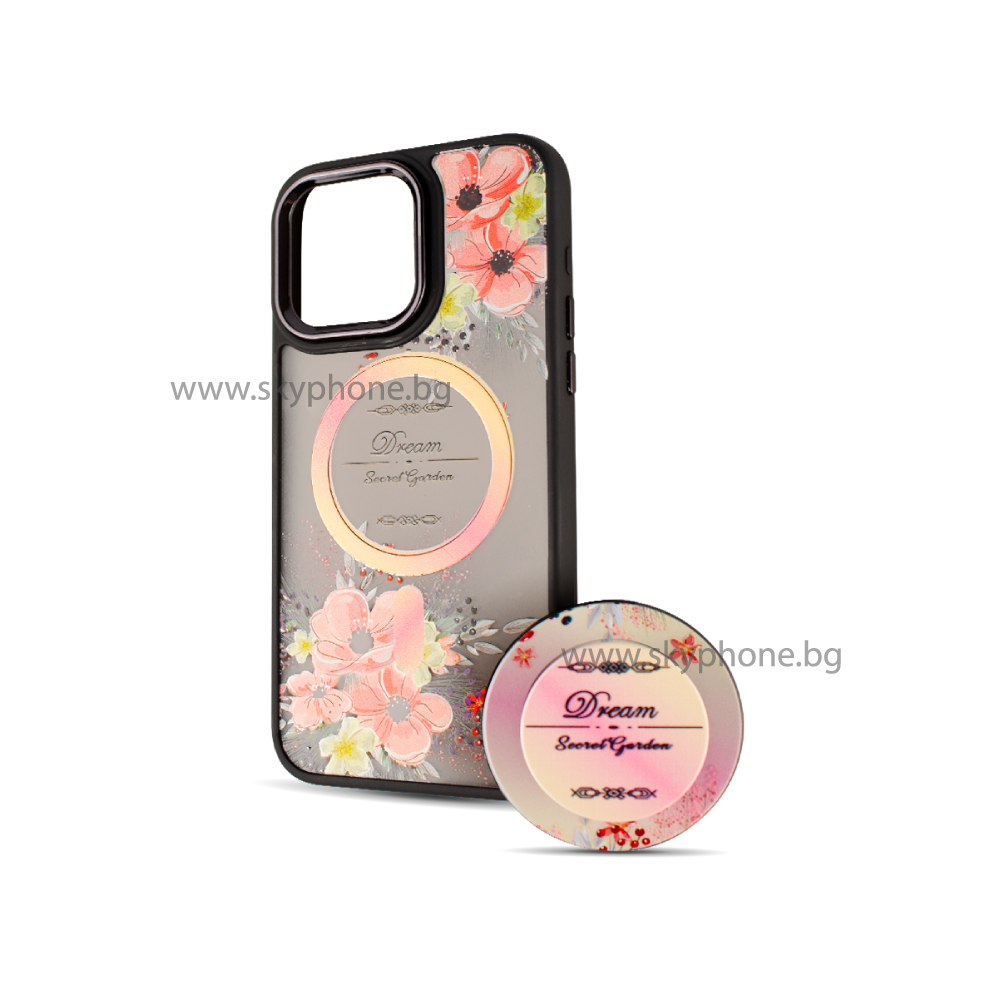 BOTER Калъф MagSafe + MagPopsocket iPhone 14 Pro Max /Dream flowers/