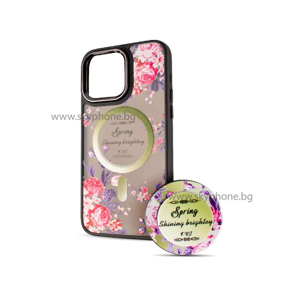 BOTER Калъф MagSafe + MagPopsocket Xiaomi RedMi A1/RedMi A2 /Pastel flowers/