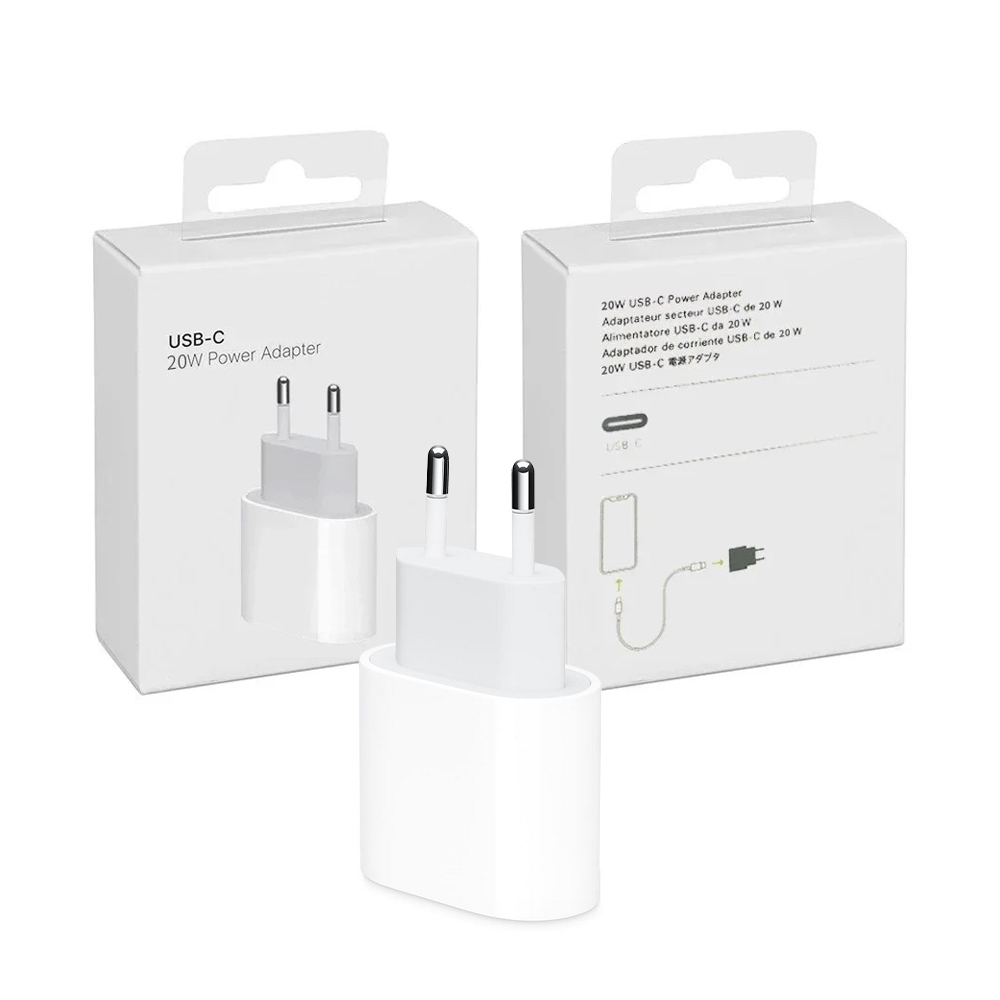 Apple 220V 20W, USB-C, Power Adapter, бял, (опаковка) - MUVV3ZM/A