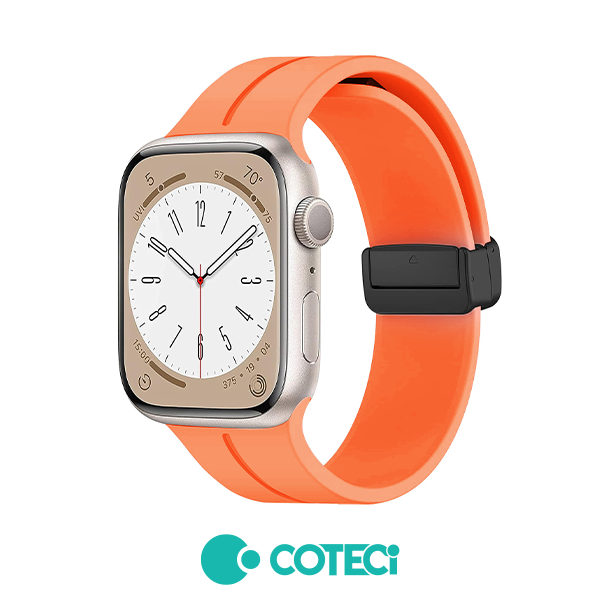 COTECi Magneic Bracket Silicone Strap W108 Apple Watch, 42/44/45/49mm /оранжева/