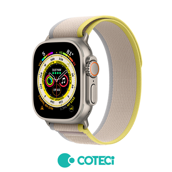 COTECi Wild Trail Loop Strap W97 Apple Watch, 42/44/45/49mm /жълто + бежово/