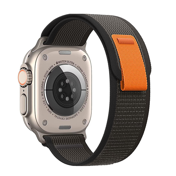 Каишка Trail Loop за Apple Watch 42/44/45/49mm /тъмно сиво + черно/