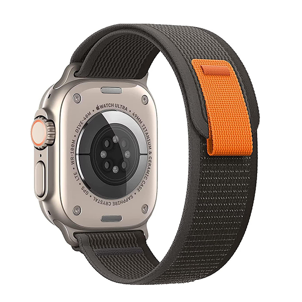 Каишка Trail Loop за Apple Watch 42/44/45/49mm /тъмно сиво + черно + сиво/