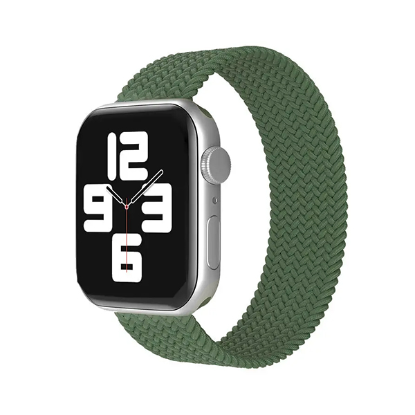 Каишка Braided Solo Loop за Apple Watch, 38/40, M /пастелено зелена/