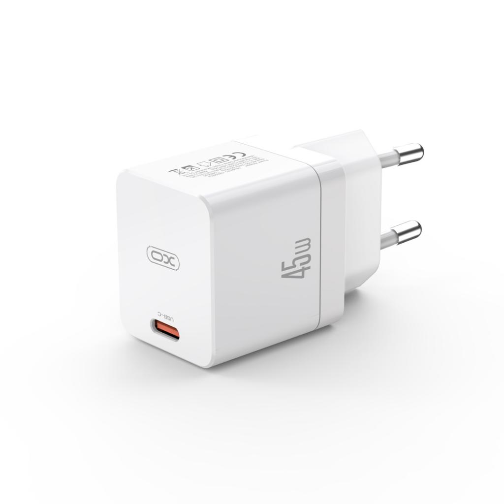  XO 220V 45W, USB-C, EU сертифицирано, бял - CE09