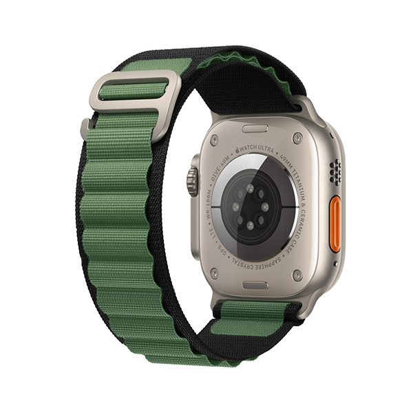 Каишка Alpine Loop Strap за Apple Watch, 38/40mm /черно - зелено/