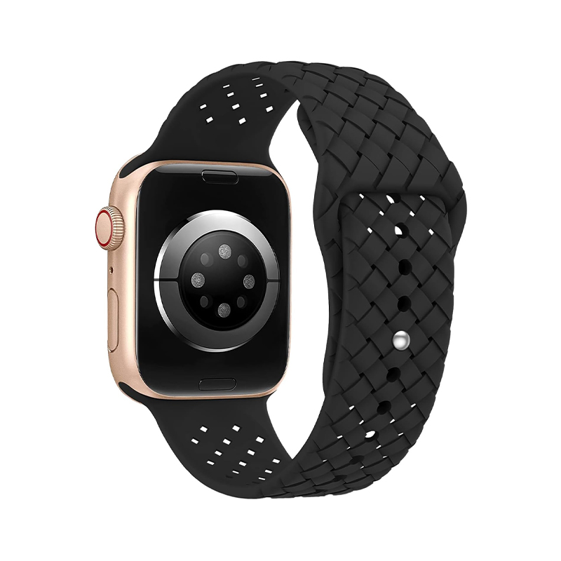 Каишка Braided Silicone Band for Apple Watch, 38/40mm /черна/