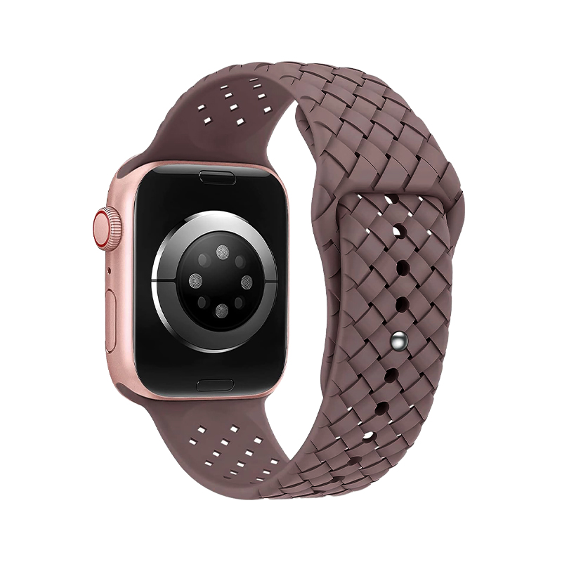 Каишка Braided Silicone Band for Apple Watch, 42/44/45/49mm /кафе/