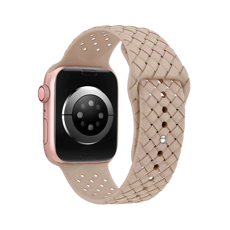 Каишка Braided Silicone Band for Apple Watch, 42/44/45/49mm /пясък/