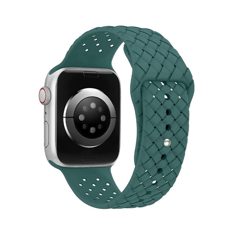 Каишка Braided Silicone Band for Apple Watch, 42/44/45/49mm /лазурно синя/