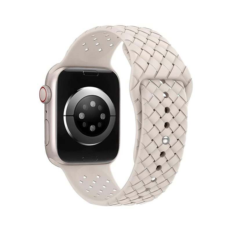 Каишка Braided Silicone Band for Apple Watch, 42/44/45/49mm /пудра/