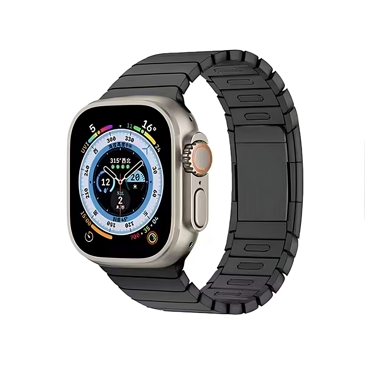 Метална каишка Link Metal Bracelet for Apple Watch, 42/44/45/49mm /черна/