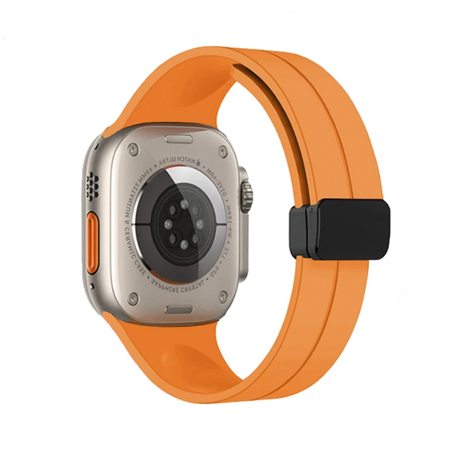 Каишка Silicone Magnet Black Buckle for Apple Watch, 42/44/45/49mm /охра/