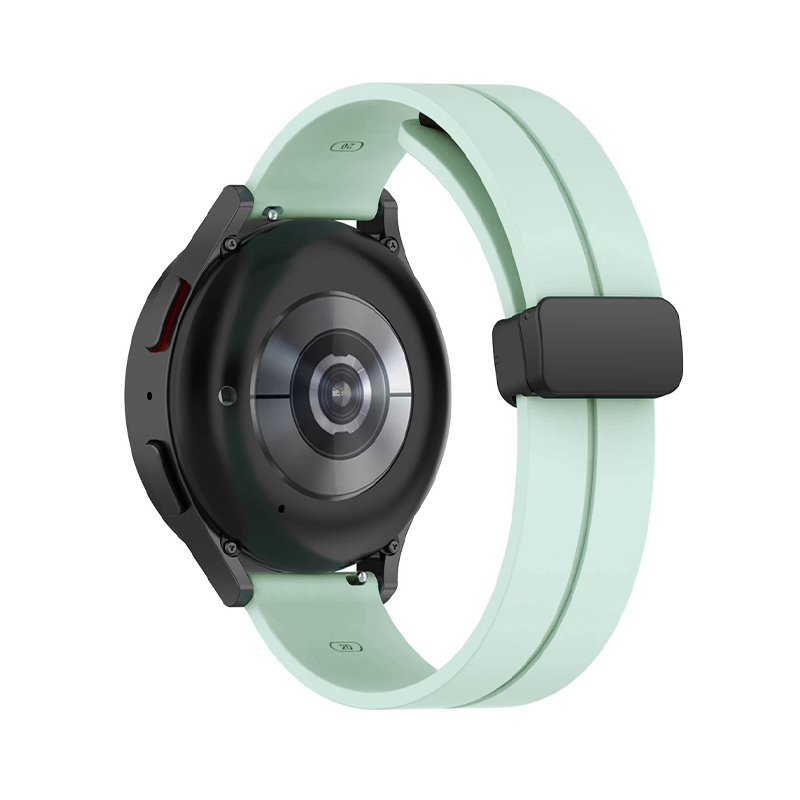 Силиконова каишка Silicone Magnet Black Buckle за Smart Watch, 20мм /светъл тюркоаз/