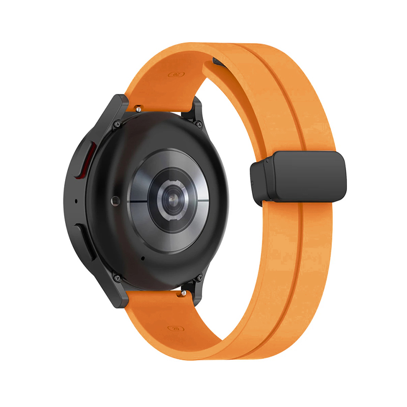 Силиконова каишка Silicone Magnet Black Buckle за Smart Watch, 20мм /охра/