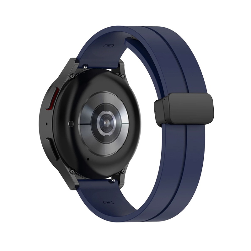 Силиконова каишка Silicone Magnet Black Buckle за Smart Watch, 22мм /тъмно синя/