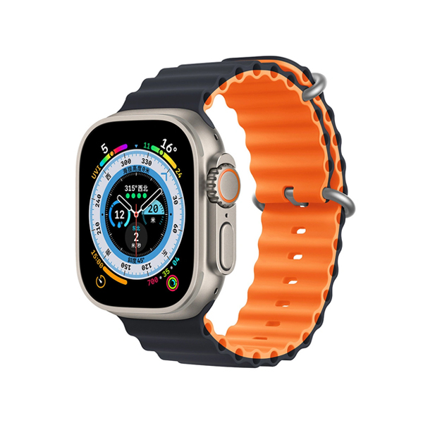 Ocean Band 2-colored for Apple Watch, 38/40mm /Grey + Orange/