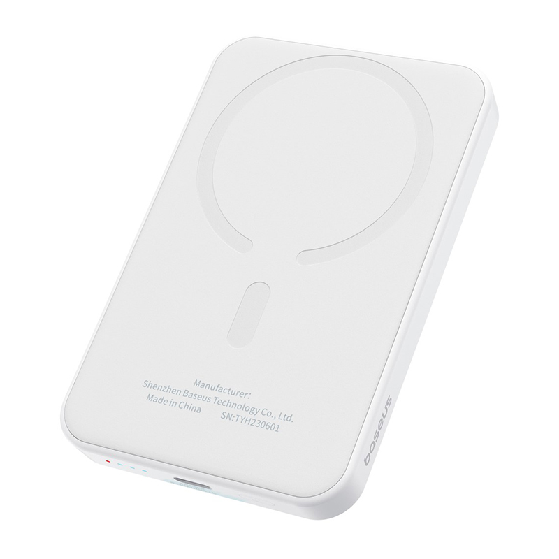 BASEUS Power Bank 5000 mAh, 20W, Mini Magnetic, P10022107223-00 /бял/
