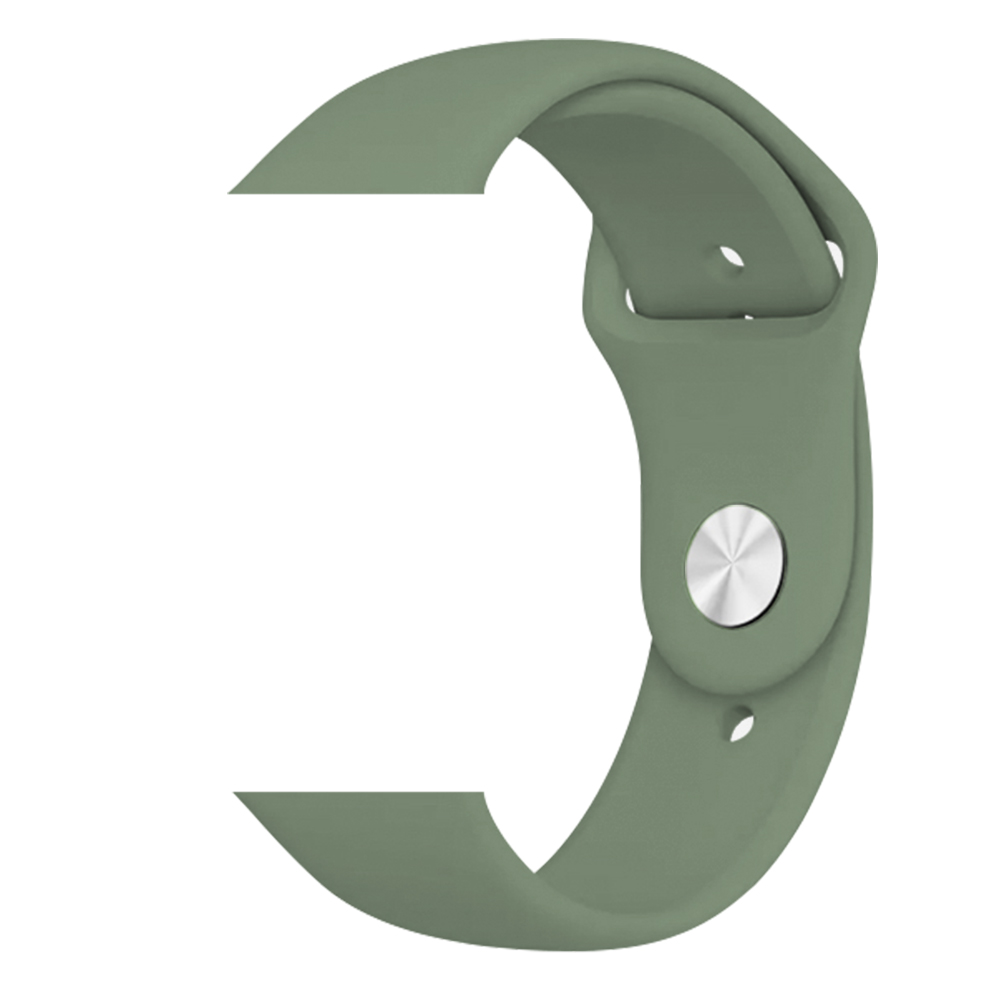 Каишка за Apple Watch 42/44/45/49мм, Silicon Simple Strap, M/L /войнишко зелена/