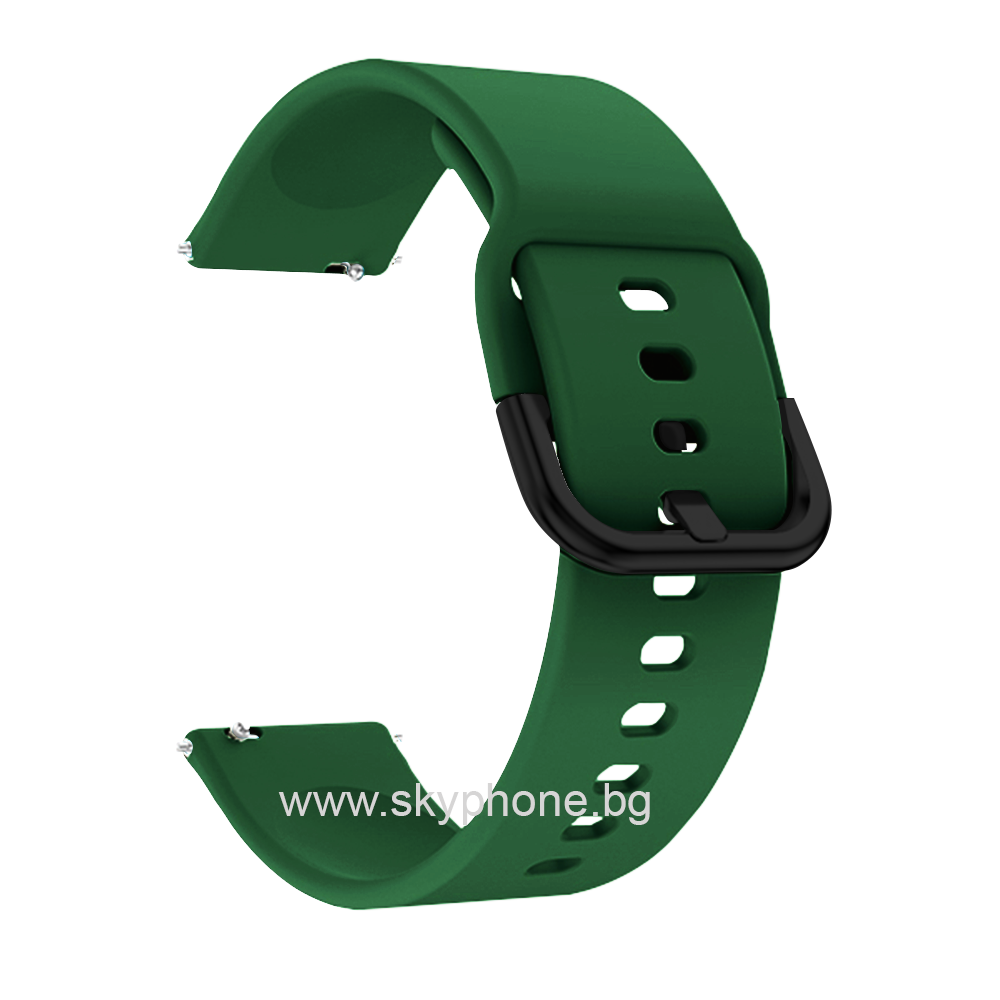 Силиконова каишка Silicon Simple2 Strap за Smart Watch, 18мм /тъмно зелена/