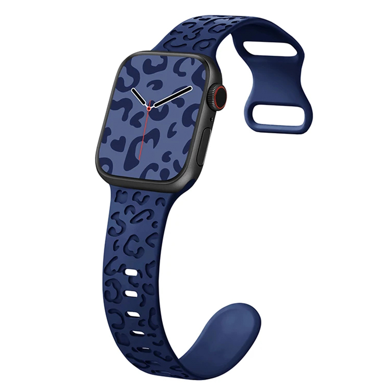 Силиконова каишка Leopard Pattern Strap за Smart Watch, 20мм /тъмно синя/