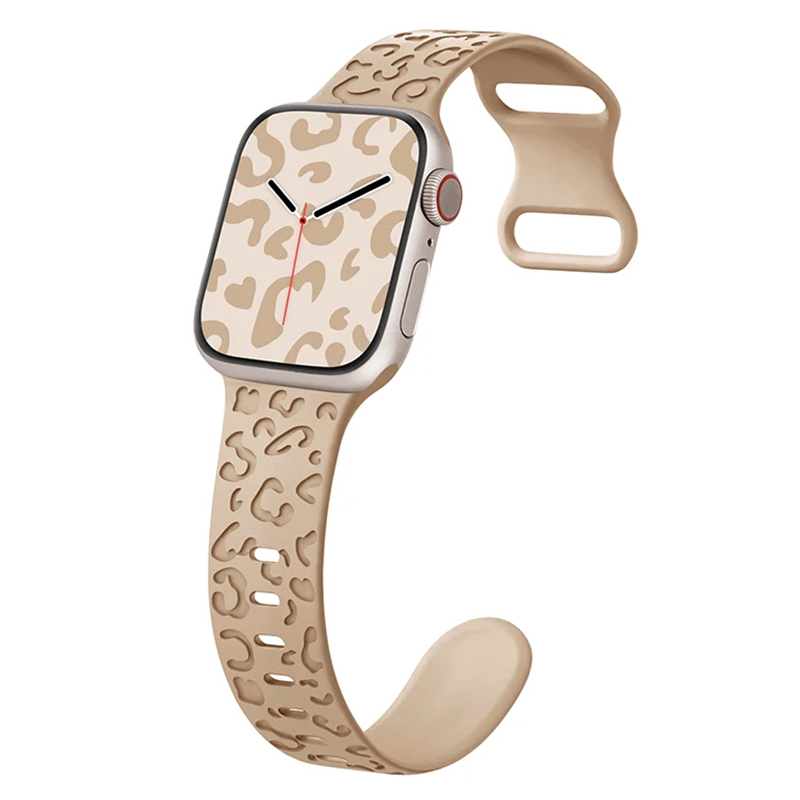 Силиконова каишка Leopard Pattern Strap за Smart Watch, 20мм /орех/