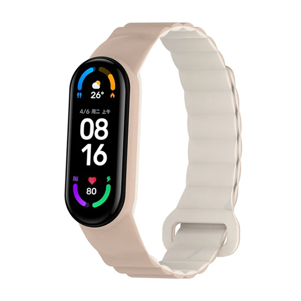 Magnet Strap for Xiaomi Mi Band 3/4/5/6/7 /Nude + Starlight/