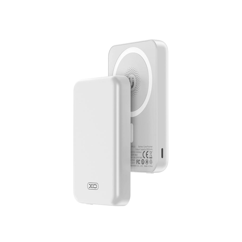 MagSafe, 15W,  USB-C, Power Bank 5000 mAh, XO, PR212 /бял/
