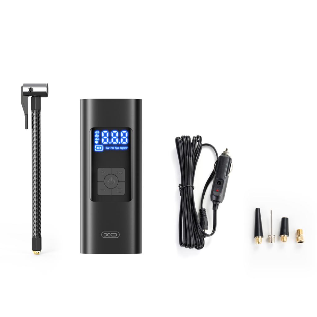 Компресор 12V / с батерия 6000mAh Inflatable Inflator Pump /черен/ - CZ012