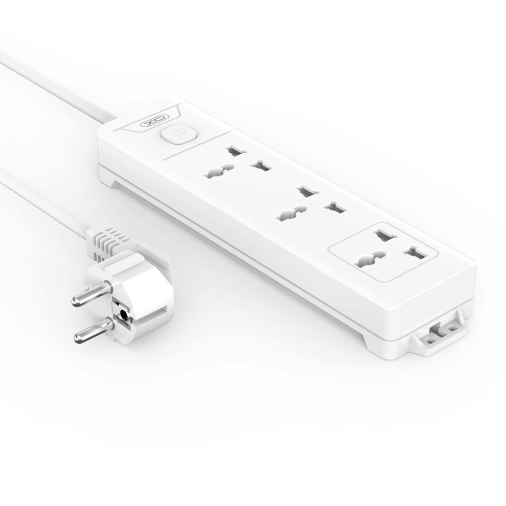 Разклонител XO 2500W, 3xAC Sockets WL17 /бял/
