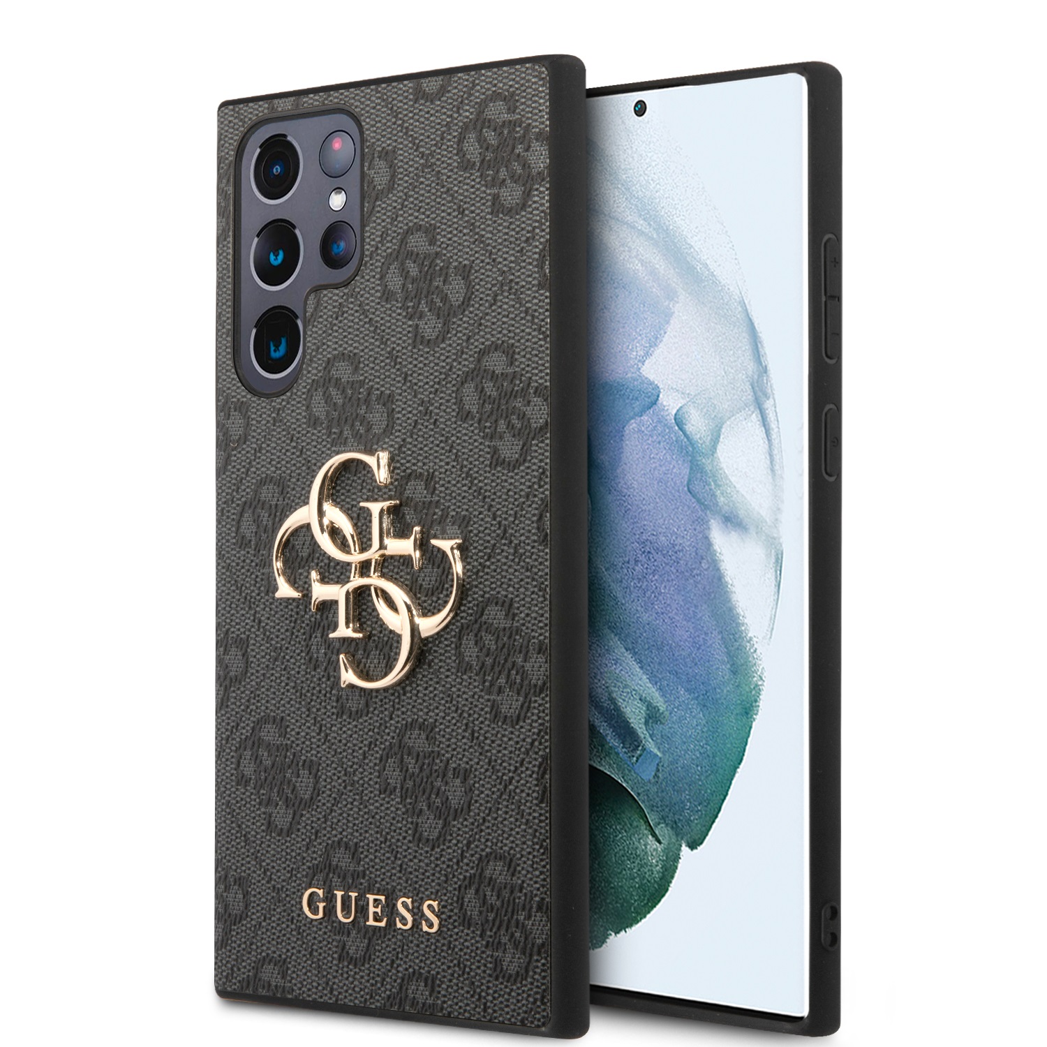 GUESS Калъф Samsung S24 Ultra, 4G Metal Logo, сив - GUHCS24L4GMGGR