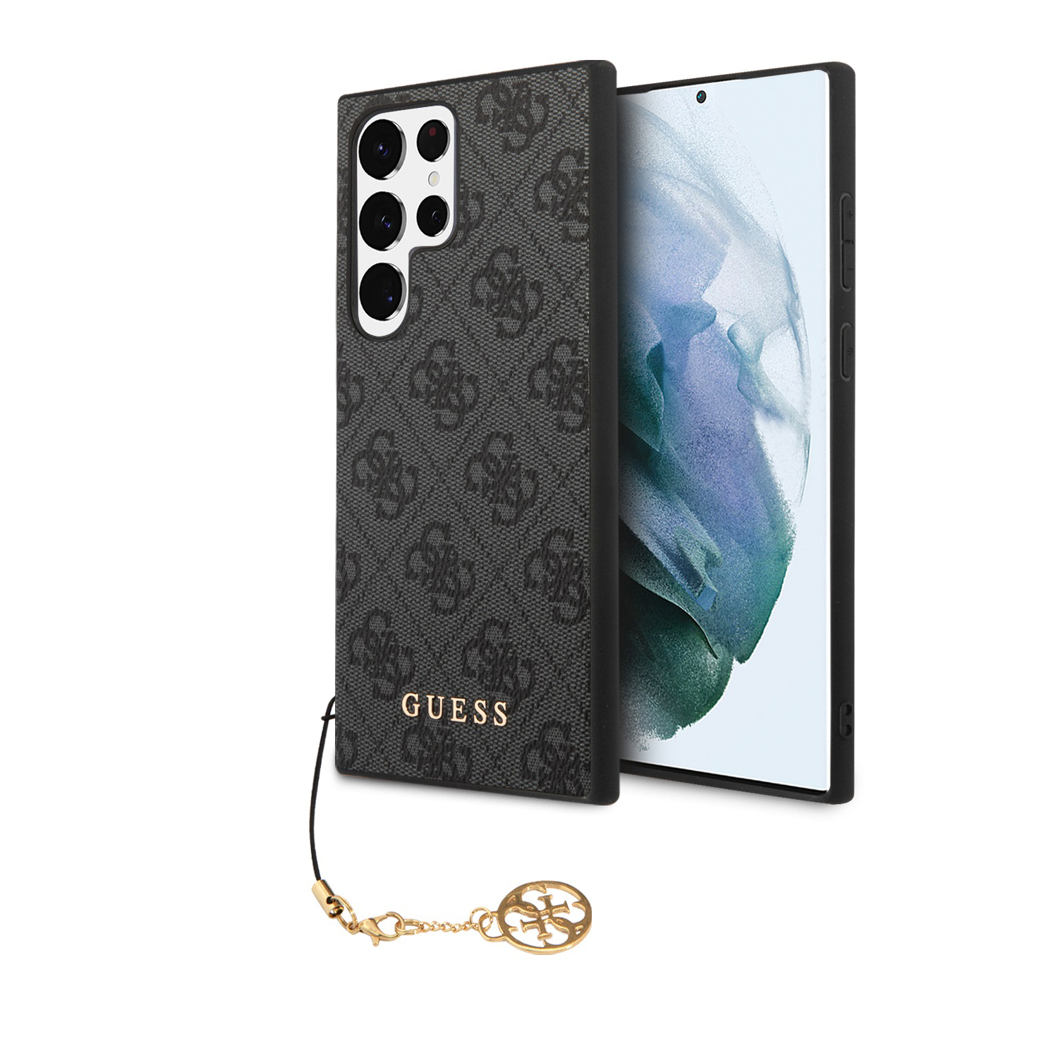GUESS Калъф Samsung S24 Ultra, 4G Charms, сив - GUHCS24LGF4GGR
