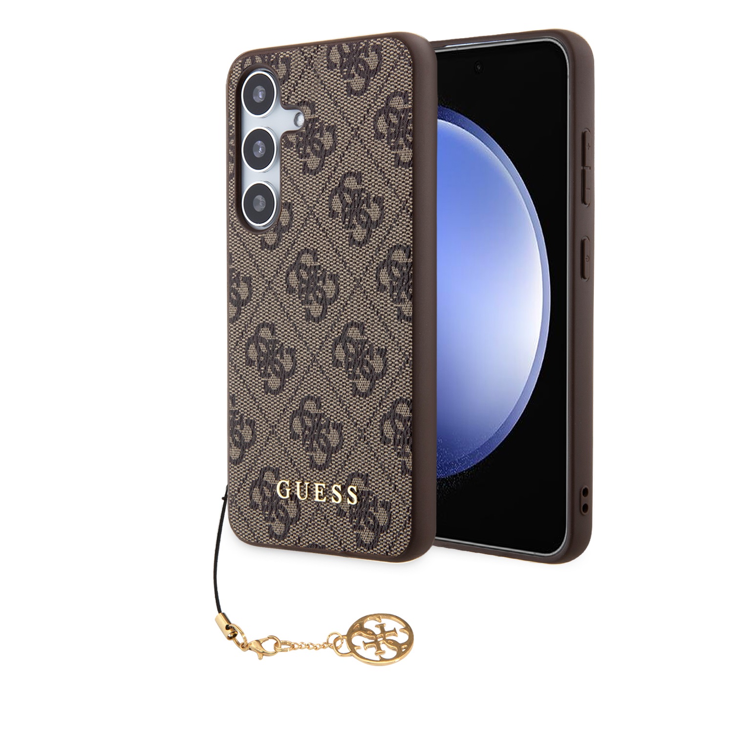 GUESS Case Samsung S24 Plus, 4G Charms, brown - GUHCS24MGF4GBR
