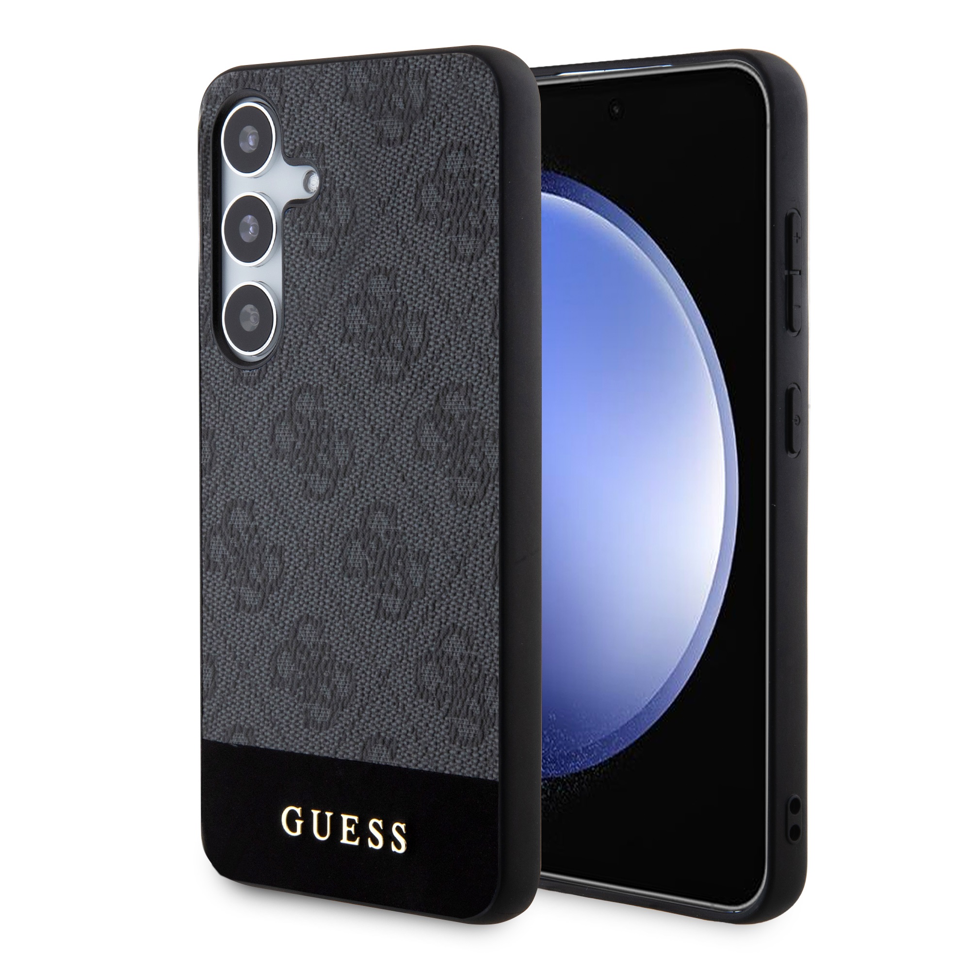 GUESS Калъф Samsung S24, 4G Stripe, сив - GUHCS24SG4GLGR
