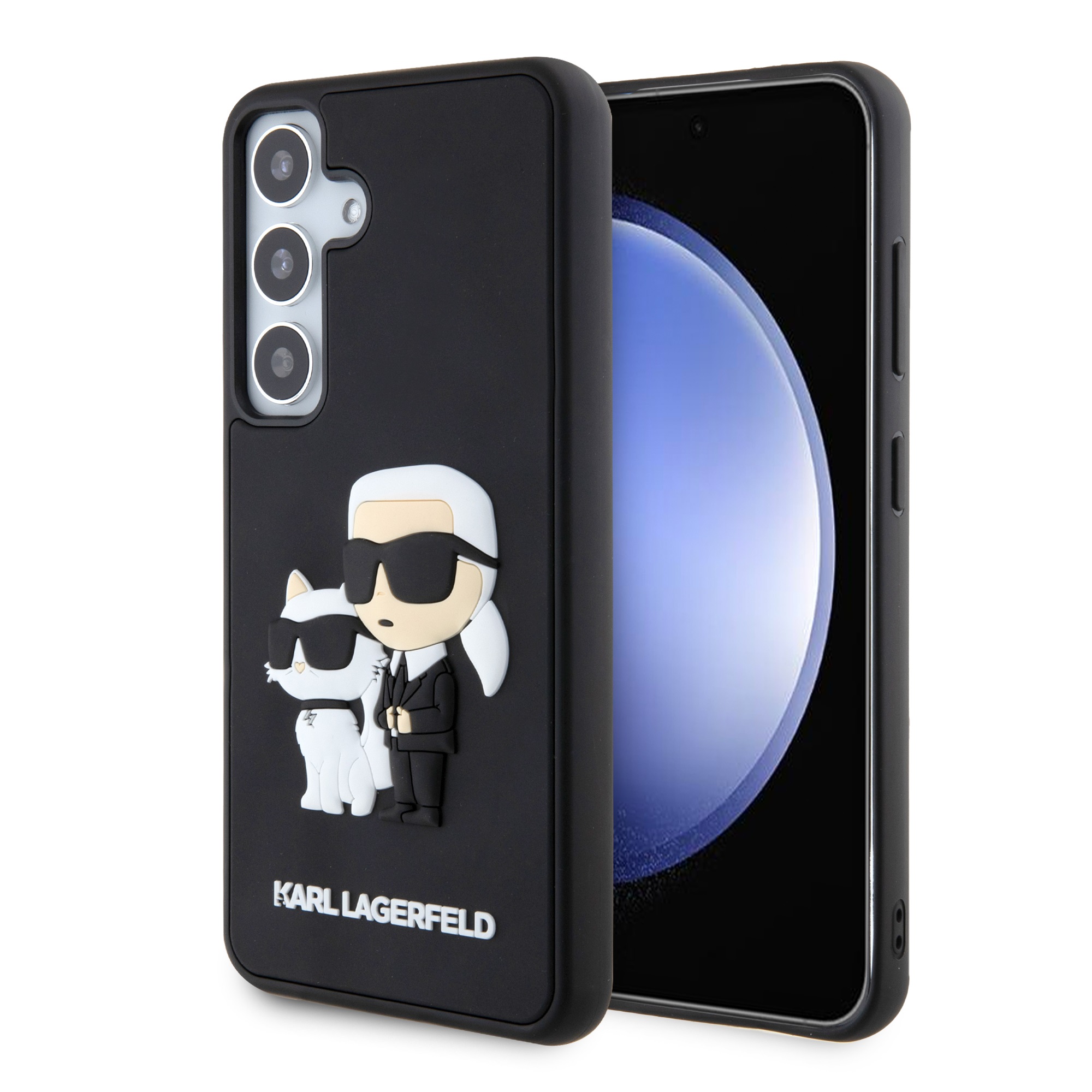 Калъф Karl Lagerfeld KLHCS24M3DRKCNK Samsung S24 Plus 3D Rubber Karl and Choupette Black