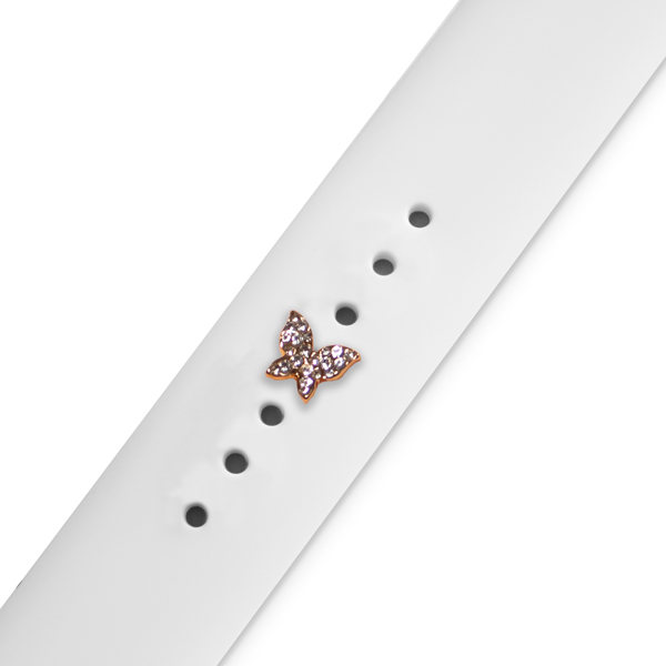 Аксесоар за каишка Strap Jewellery Charms /пеперуда с камъни, златна/