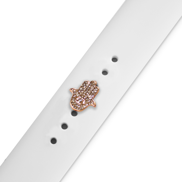 Аксесоар за каишка Strap Jewellery Charms /ръката на Фатима с камъни, златна/
