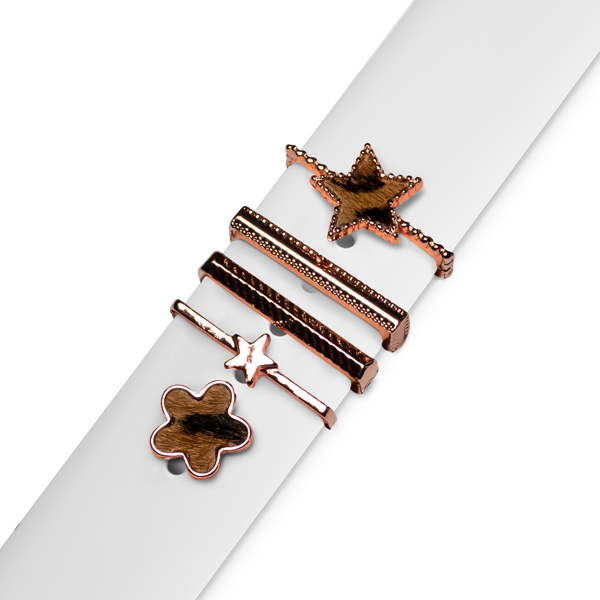 Аксесоар за каишка Strap Jewellery Ring + Charm Star /СЕТ, леопард/