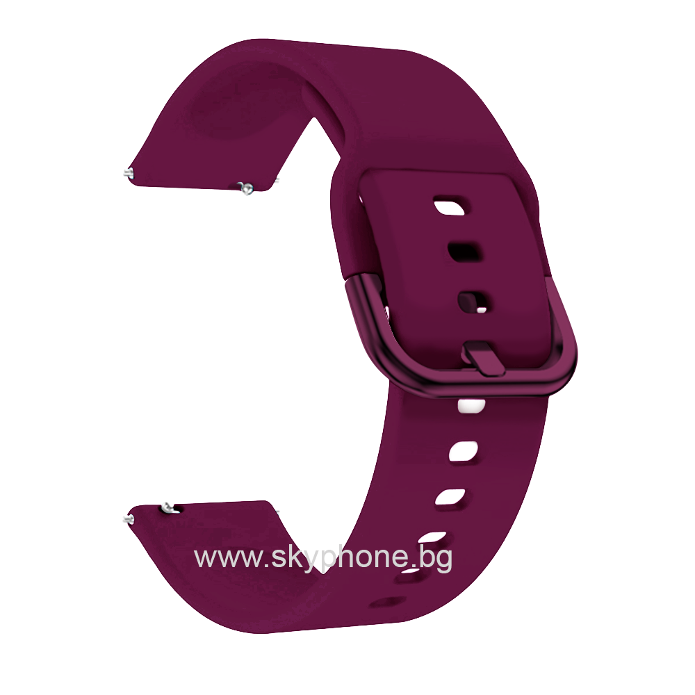 Силиконова каишка Silicone Simple2 Strap за Smart Watch, 20мм /боровинка/