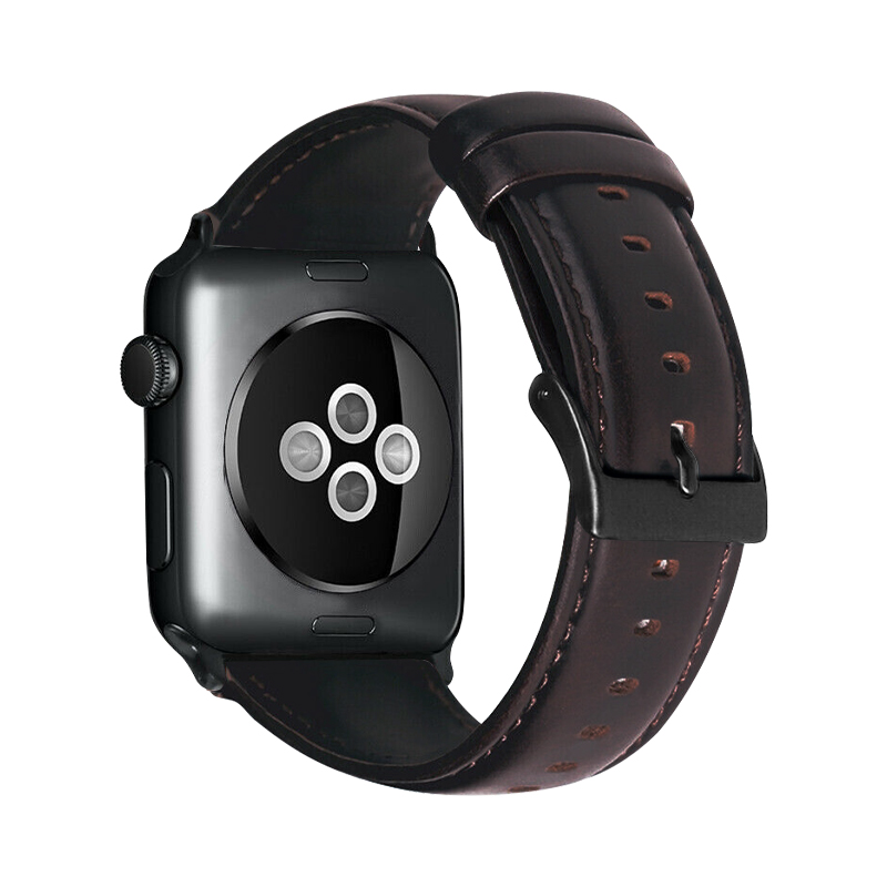 Retro Leather Strap for Smart Watch, 22mm /brown/