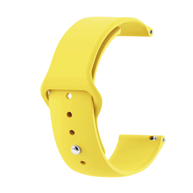 Каишка 18мм за Smart Watch, Silicone Simple Strap, силикон, жълт