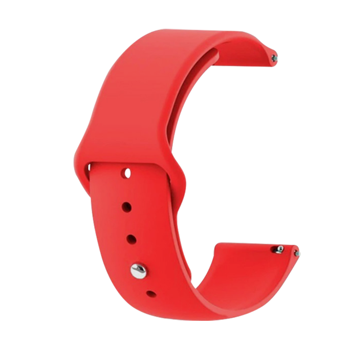 Каишка 18мм за Smart Watch, Silicone Simple Strap, силикон, червен